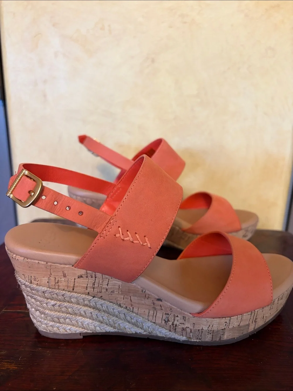 UGG Coral Suede Two-Band Ankle Strap Sandals